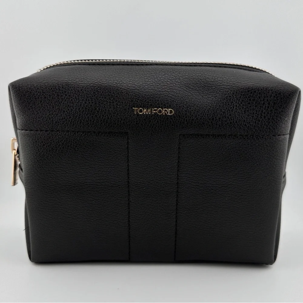 š TOM FORD āLeatherā Mahogany Cosmetic Bag NIB - Picture 3 of 10